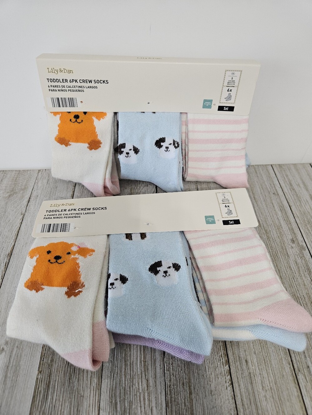 2 - 6 Packs Toddler Crew Socks Size S 6X Boys  4.5-8.5 Girls 6-10.5 Crew Socks b